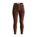IRO SAKKO STRETCH SUEDE KHAKI PANTS - SIZE 34