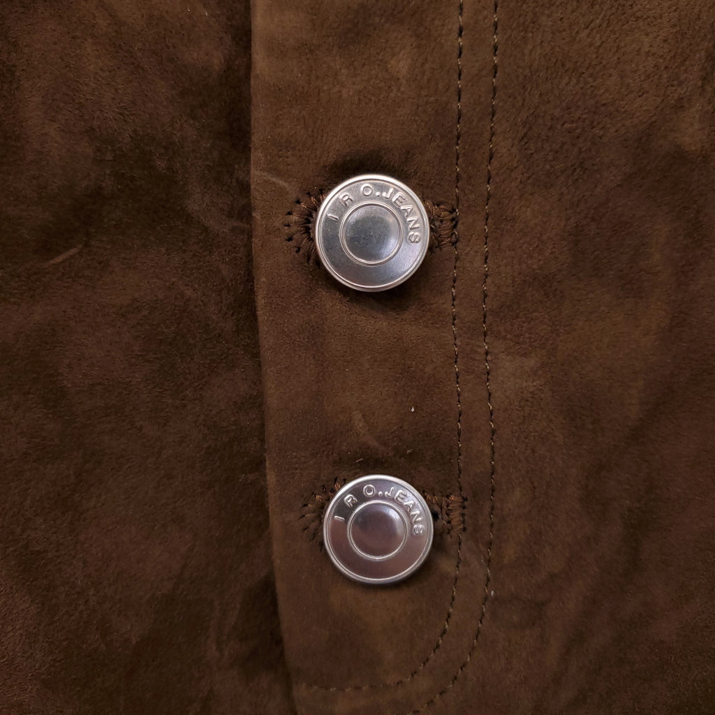 IRO SAKKO STRETCH SUEDE KHAKI PANTS - SIZE 34
