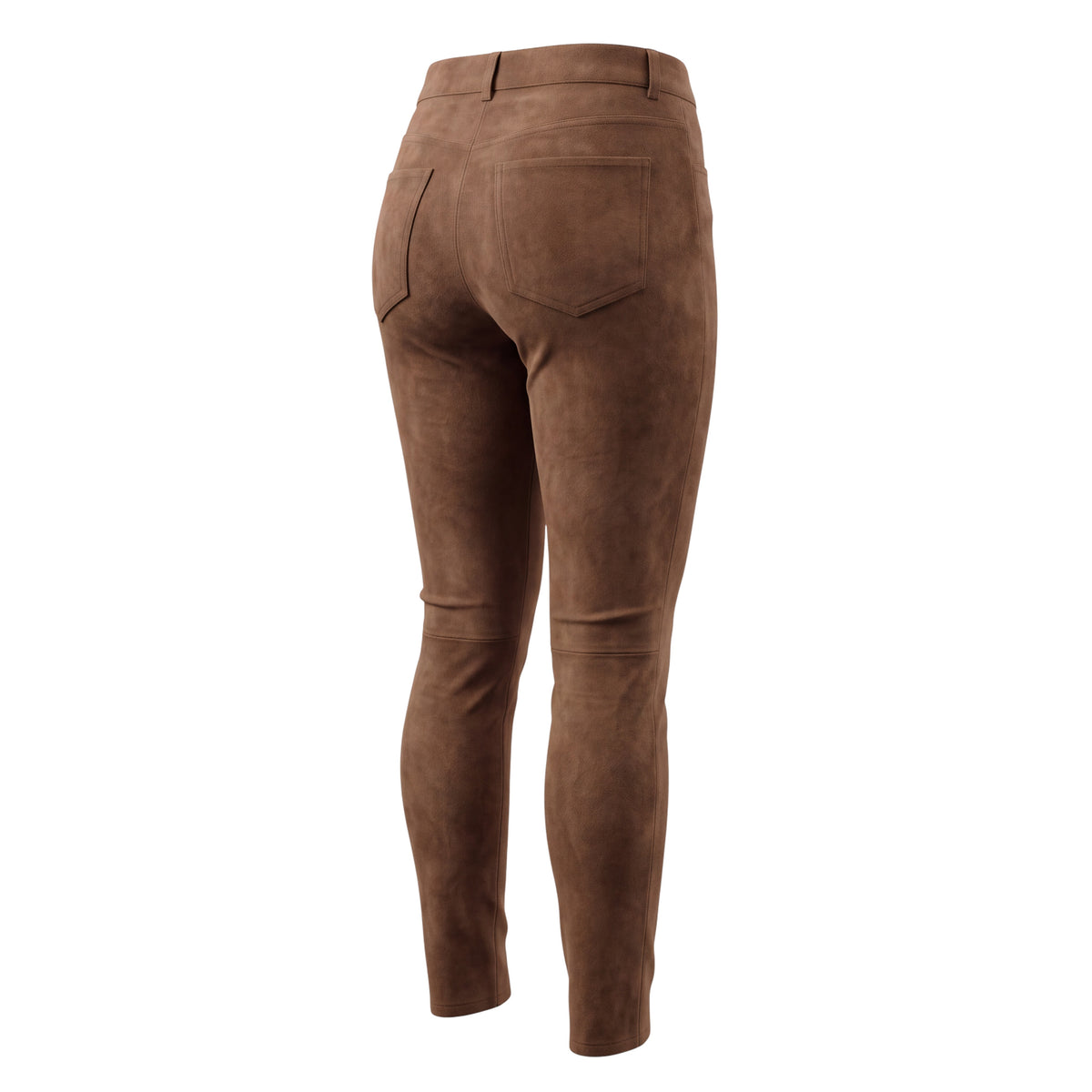 IRO SAKKO STRETCH SUEDE KHAKI PANTS - SIZE 34