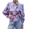 ISABEL MARANT BLACK LABEL FLORAL PRINT SILK TOP - SIZE 36