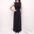 ISABEL MARANT BLACK KNOTED 'GUCIENE' GOWN - SIZE 34