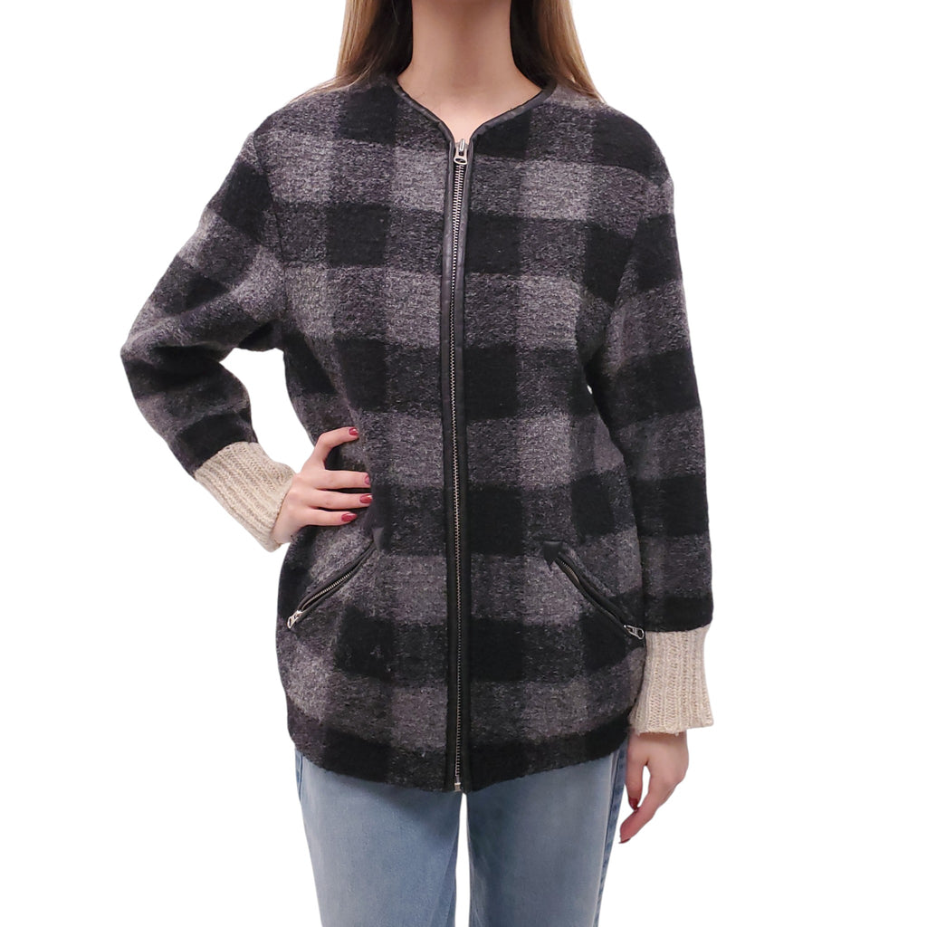 ISABEL MARANT CHECKED SHACKET - SIZE 36