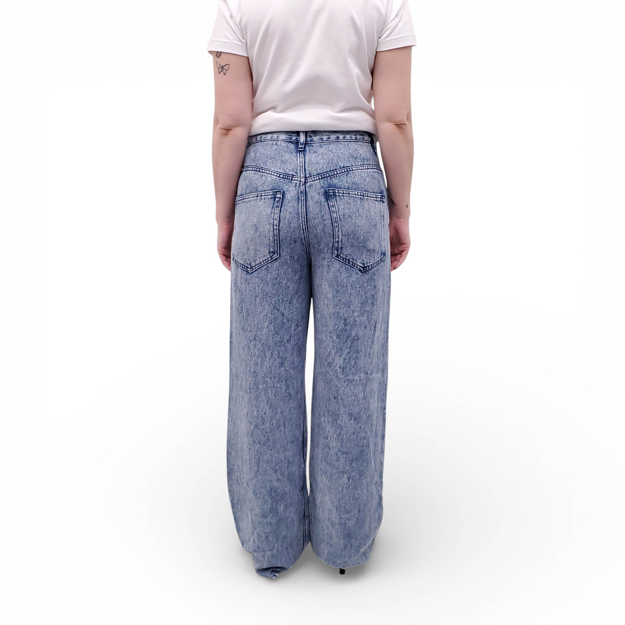 ISABEL MARANT COTTON DENIM TROUSERS - SIZE 40