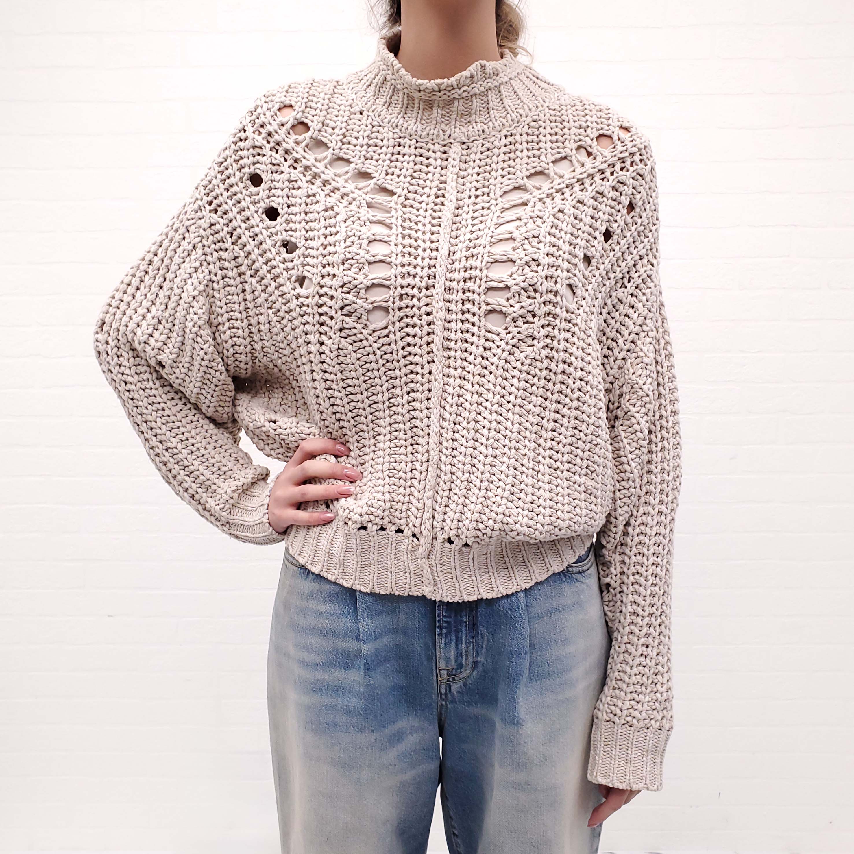 ISABEL MARANT ÉTOILE COTTON SWEATER - SIZE 34 (OVERSIZED)