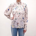 ISABEL MARANT ÉTOILE CREAM PATTERNED 'DANIELA' BLOUSE - SIZE 38