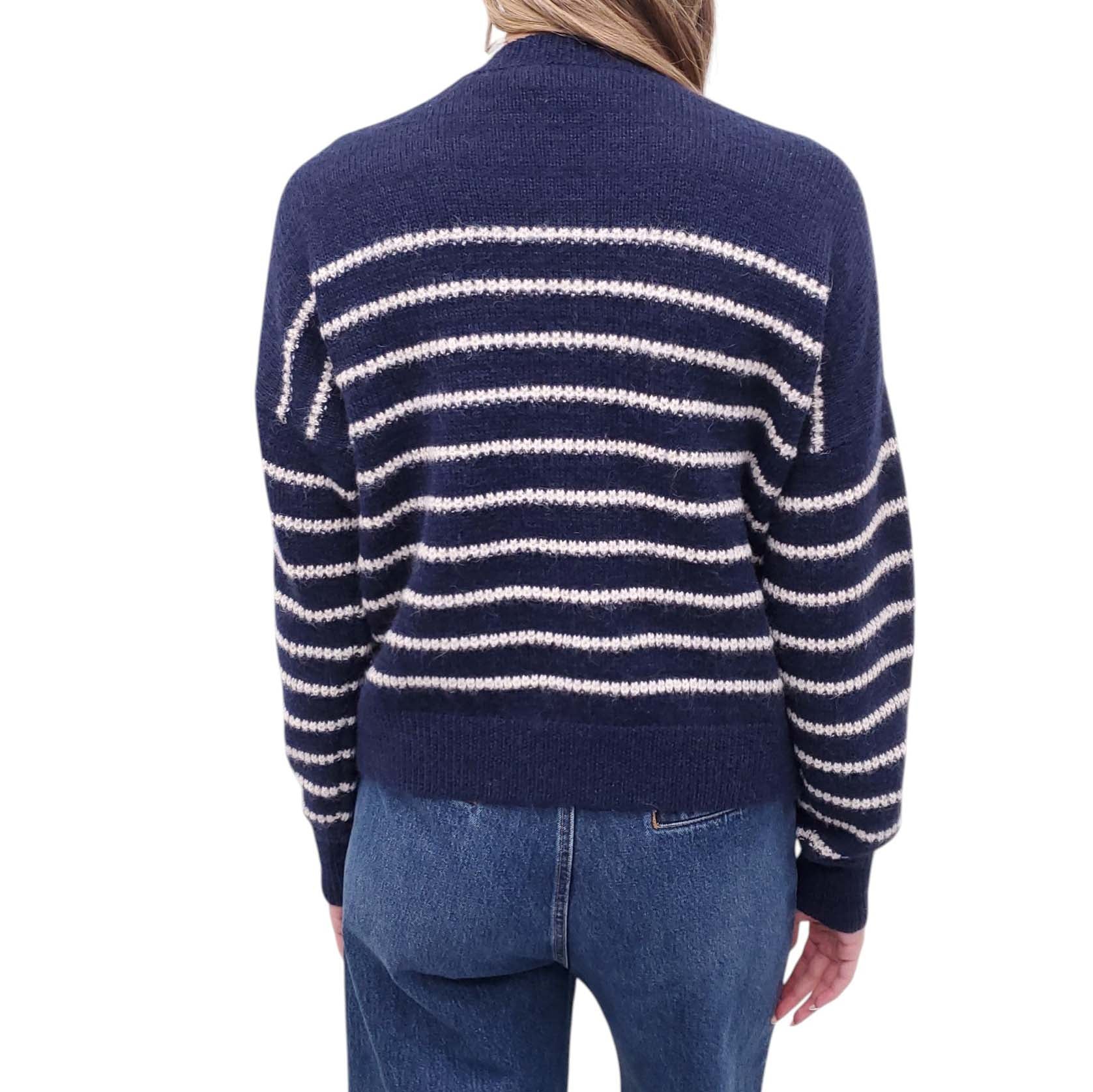 ISABEL MARANT ÉTOILE NAVY STRIPED SWEATER - SIZE 40