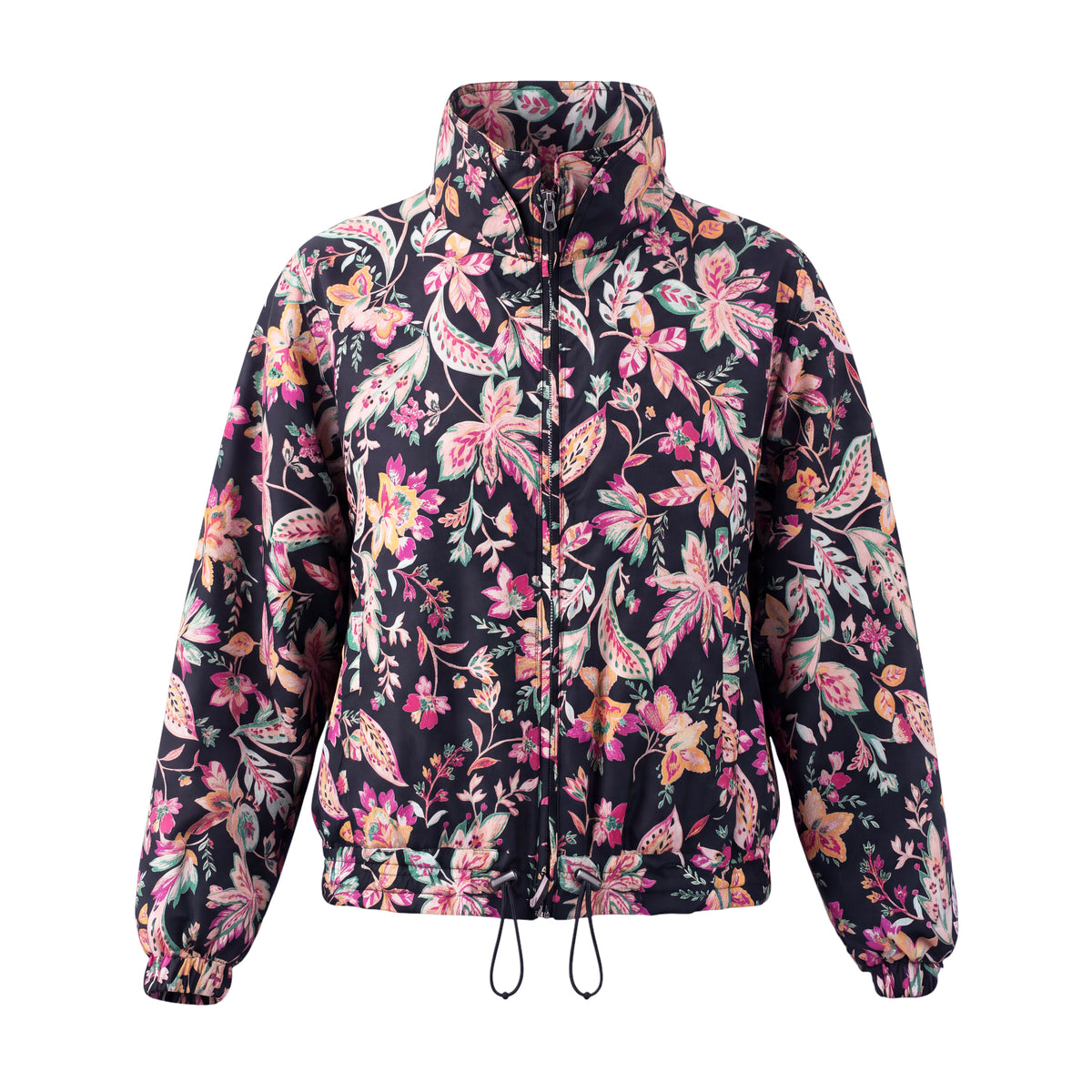 ISABEL MARANT ÉTOILE TEAL DOLORES FLORAL PRINT DRAWSTRING JACKET - SIZE 38