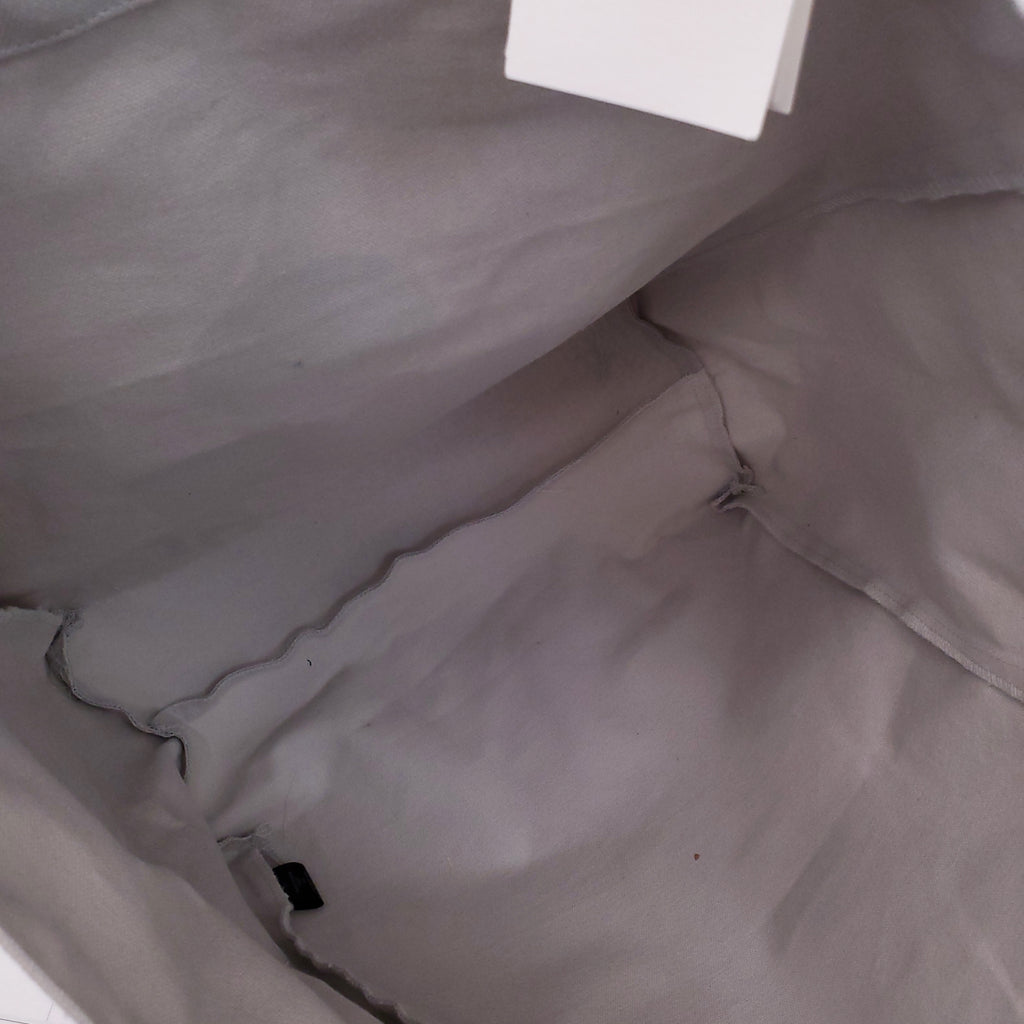 ISABEL MARANT GREY AND NAVY CANVAS LOGO TOTE