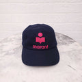 ISABEL MARANT NAVY LOGO ADJUSTABLE BASEBALL HAT