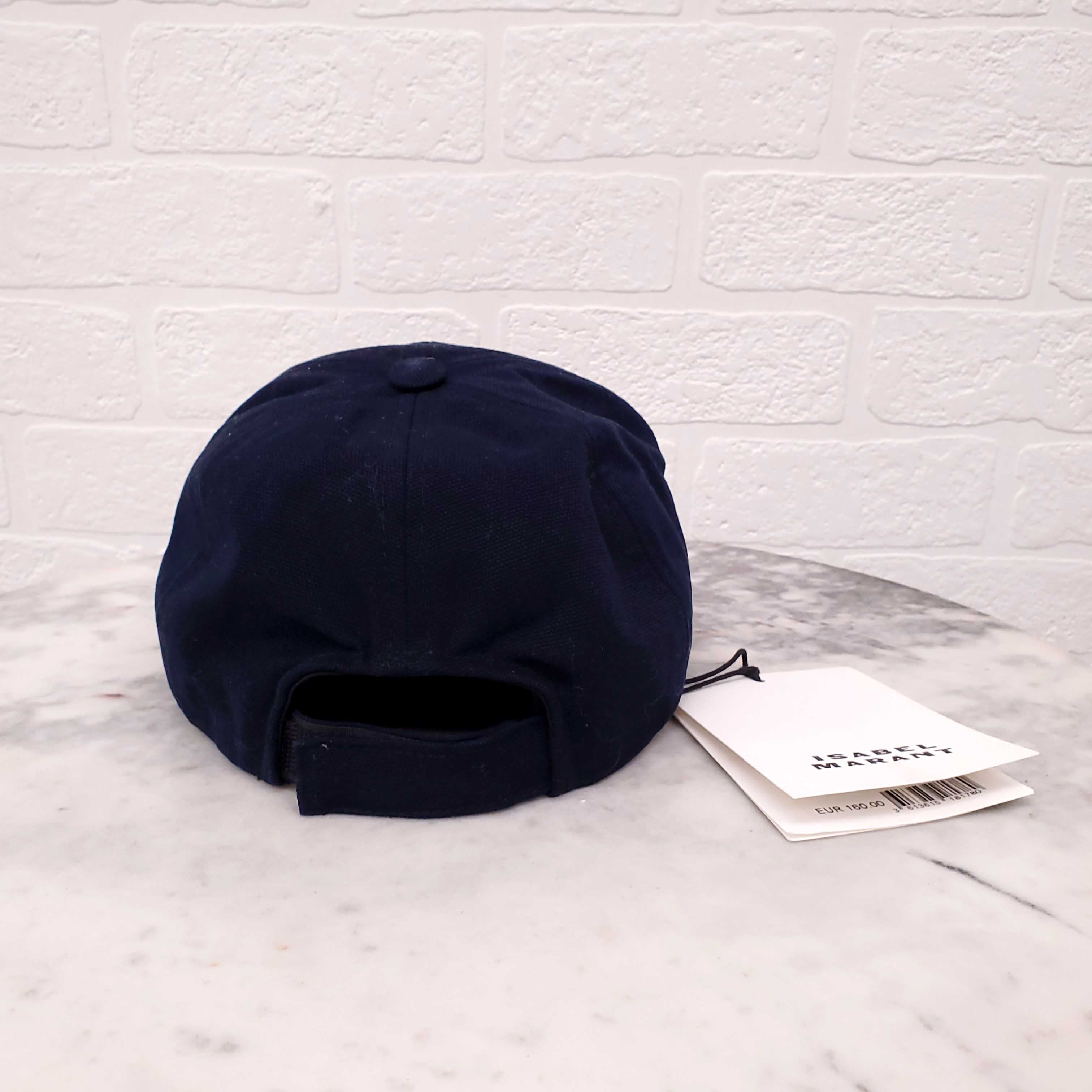 ISABEL MARANT NAVY LOGO ADJUSTABLE BASEBALL HAT