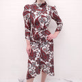ISABEL MARANT PAISLEY RUCHED DRESS - SIZE 34