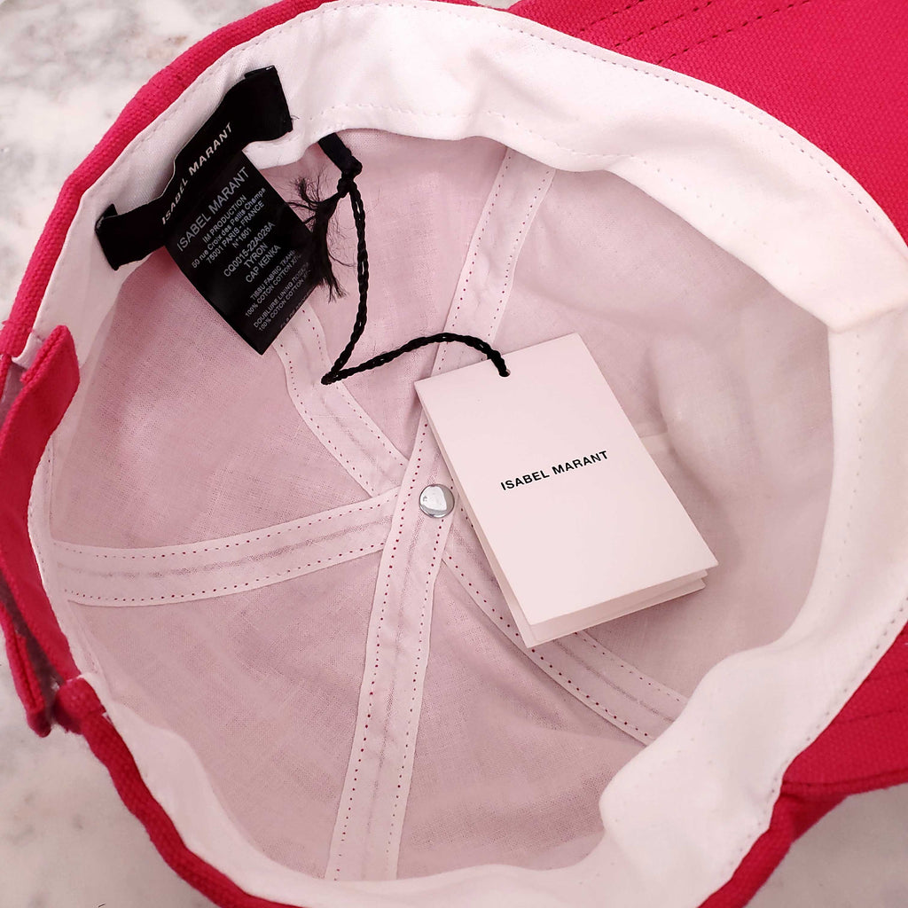 ISABEL MARANT PINK LOGO ADJUSTABLE BASEBALL HAT