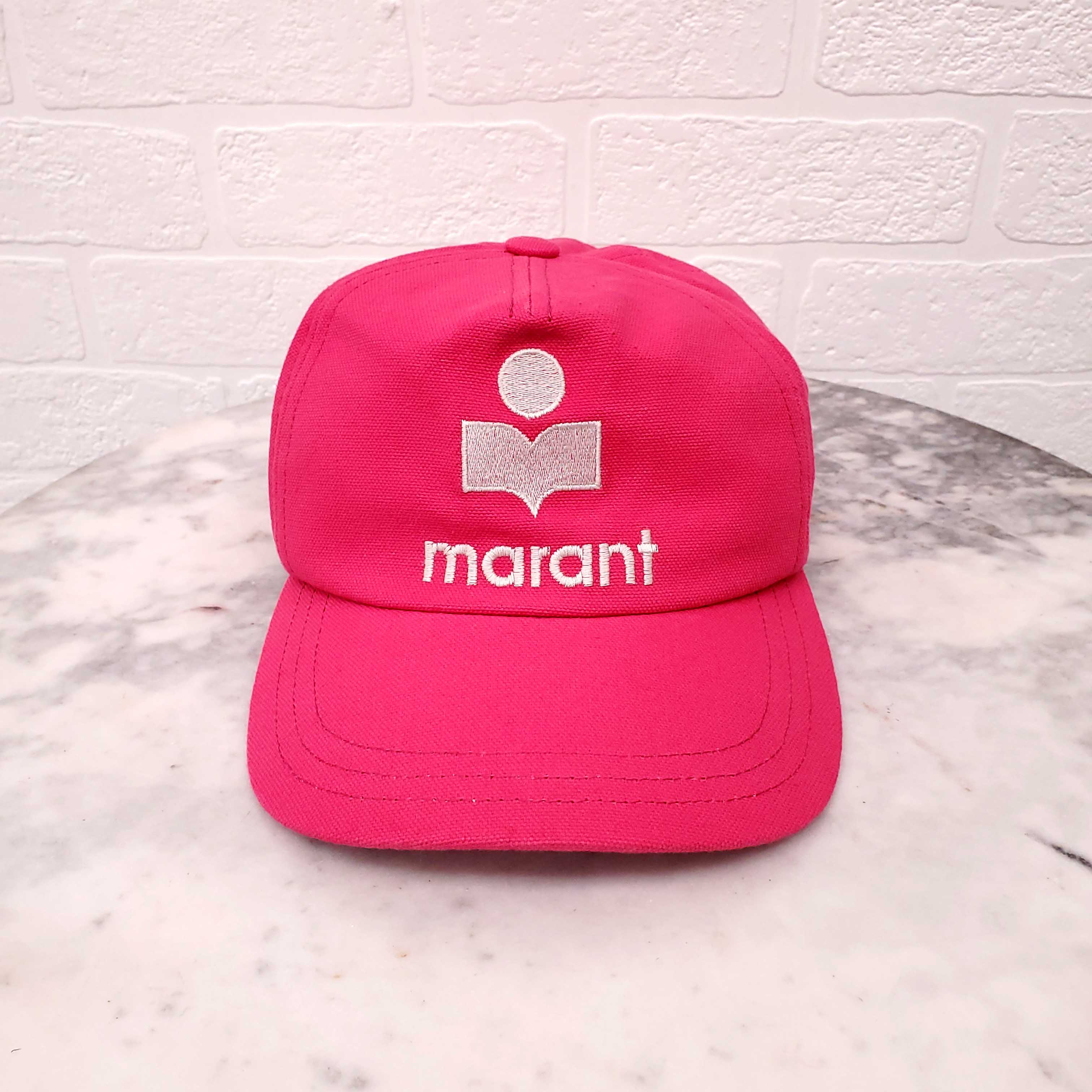 ISABEL MARANT PINK LOGO ADJUSTABLE BASEBALL HAT
