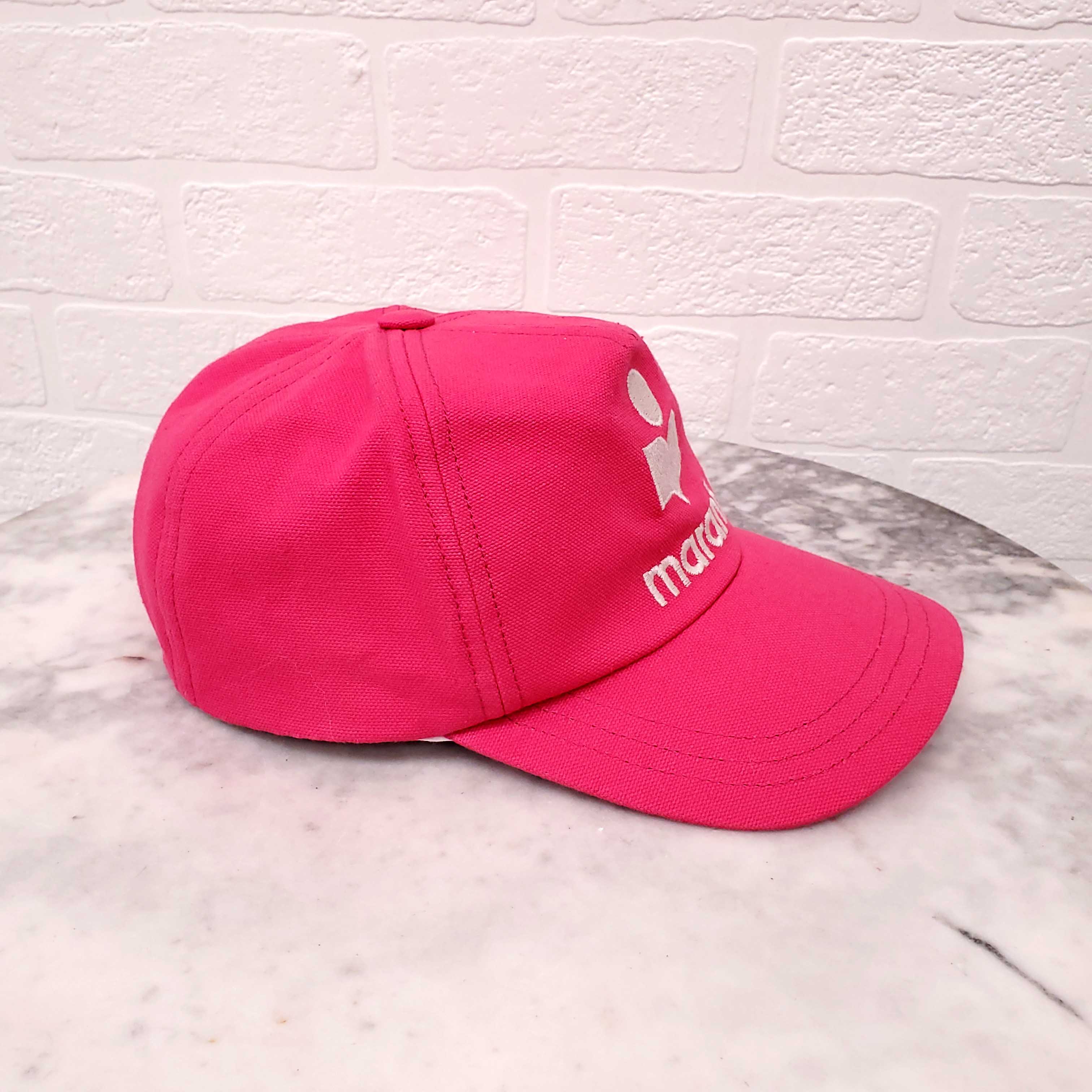 ISABEL MARANT PINK LOGO ADJUSTABLE BASEBALL HAT