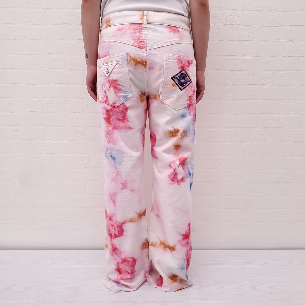 ISABEL MARANT TIE DYE ELOISA HIGH RISE JEANS - SIZE 40
