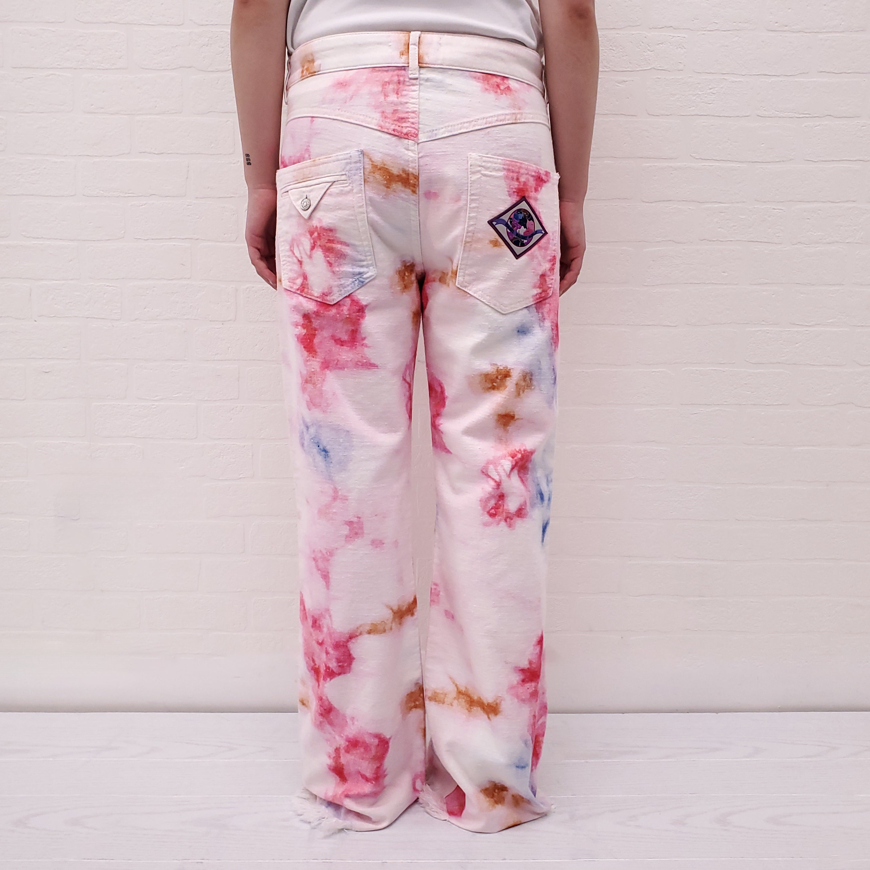 ISABEL MARANT TIE DYE ELOISA HIGH RISE JEANS - SIZE 40