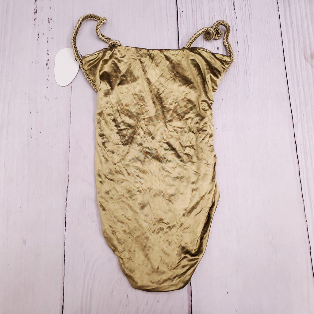 ISA BOULDER GREEN RIBBONED SWIMSUIT - SIZE S