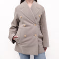 JACQUEMUS CABAN DOUBLE BREASTED VIGRIN WOOL BLEND JACKET - SIZE 34