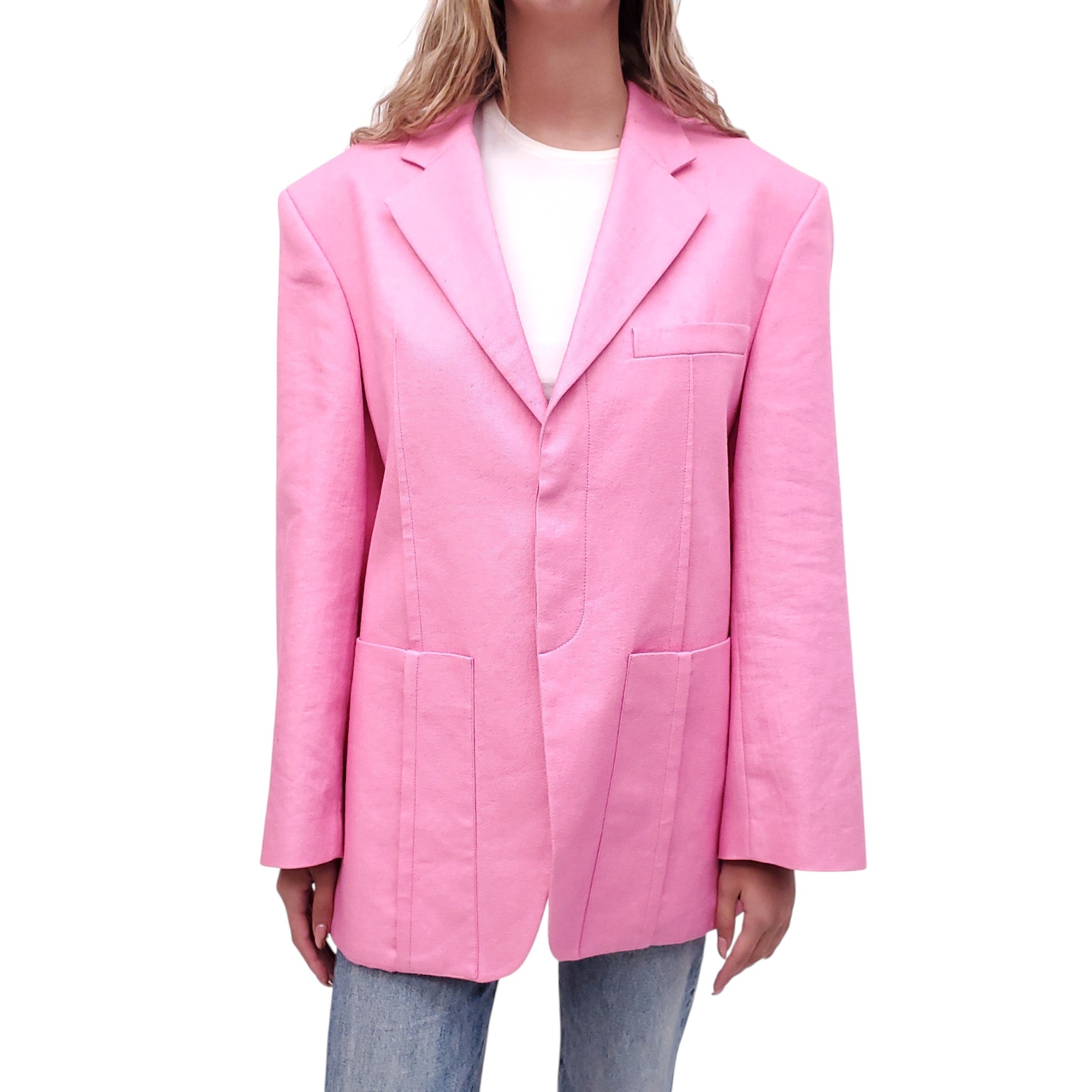 JACQUEMUS PINK 'LE SPLASH' JACKET - SIZE 42 – Rewind Couture