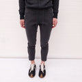 JAMES PERSE DARK GREY DRAWSTRING PANTS WITH SLITS - SIZE 0/XS