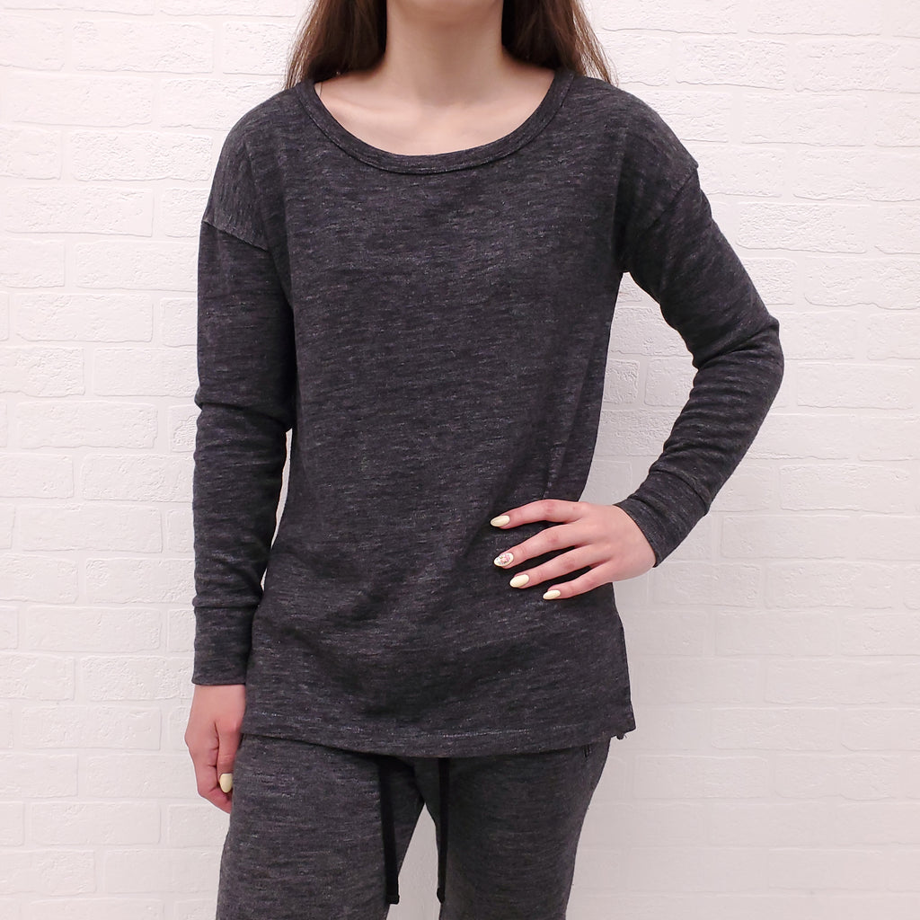 JAMES PERSE DARK GREY SWEATSHIRT SET - SIZE 0/XS