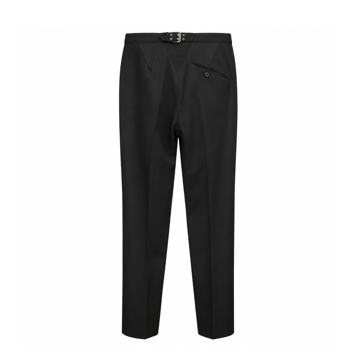 JEAN PAUL GAULTIER BLACK SUIT WITH LEATHER BELT BACK DETAIL DETAILED TROUSERS - VINTAGE SIZE 10 (FITS SIZE 6)