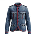 JEAN PAUL GAULTIER DENIM BAND JACKET - VINTAGE SIZE 10 (FITS SIZE 6/8)