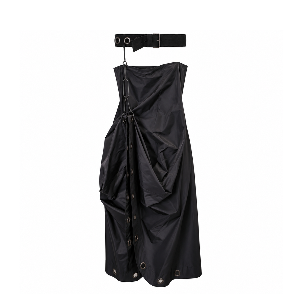 JEAN PAUL GAULTIER MAXI SKIRT WITH GROMMET DETAILS - SIZE 8