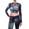 JEAN PAUL GAULTIER NEON MESH CROPPED TOP - SIZE L