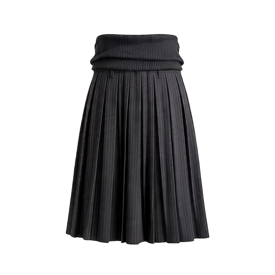 JEAN PAUL GAULTIER STRIPED JACKET WITH MATCHING SKIRT - SIZE 10/8