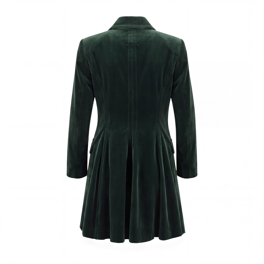 JEAN PAUL GAULTIER VELVET GREEN COAT - SIZE 44