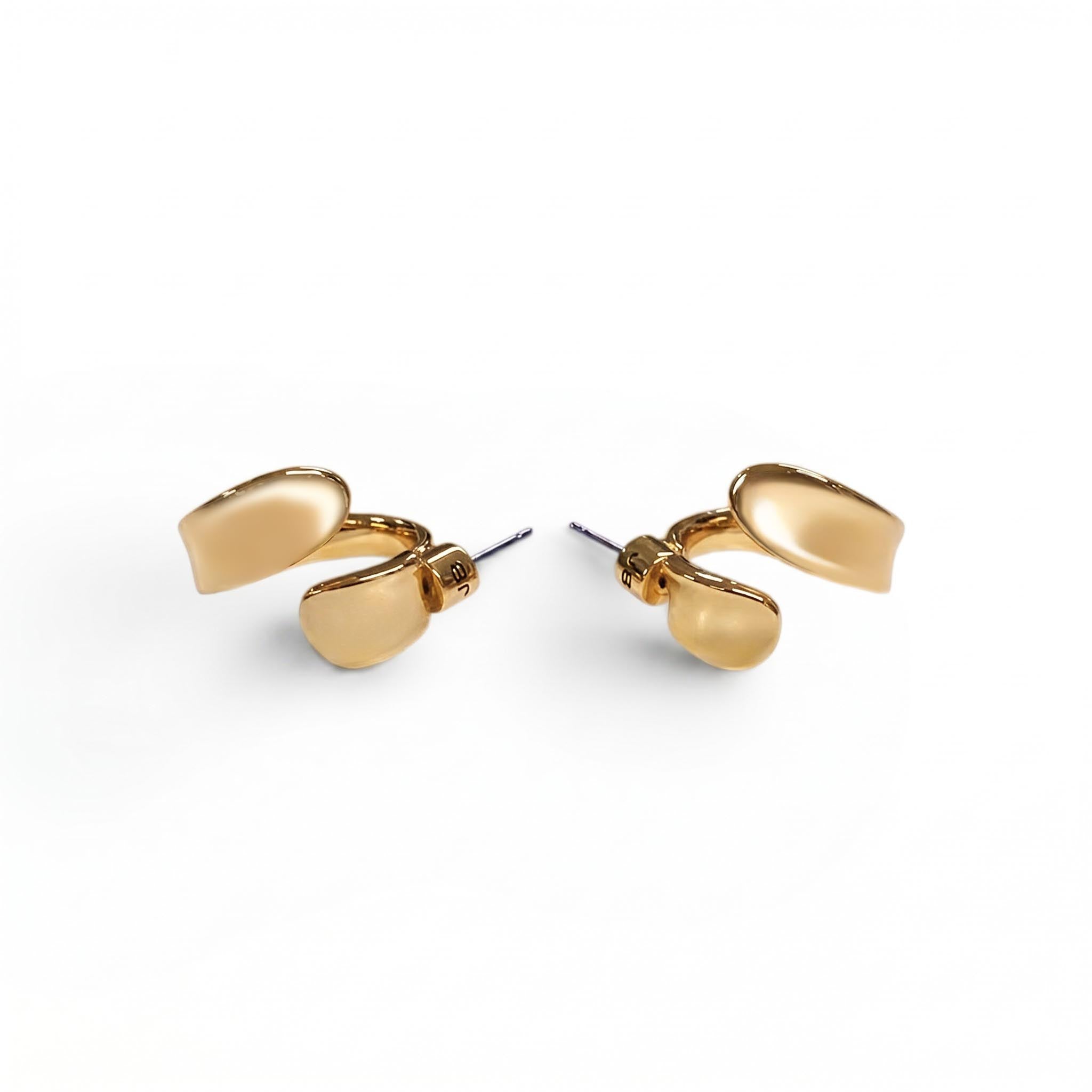JENNY BIRD GOLD ABSTRACT HOOP EARRINGS