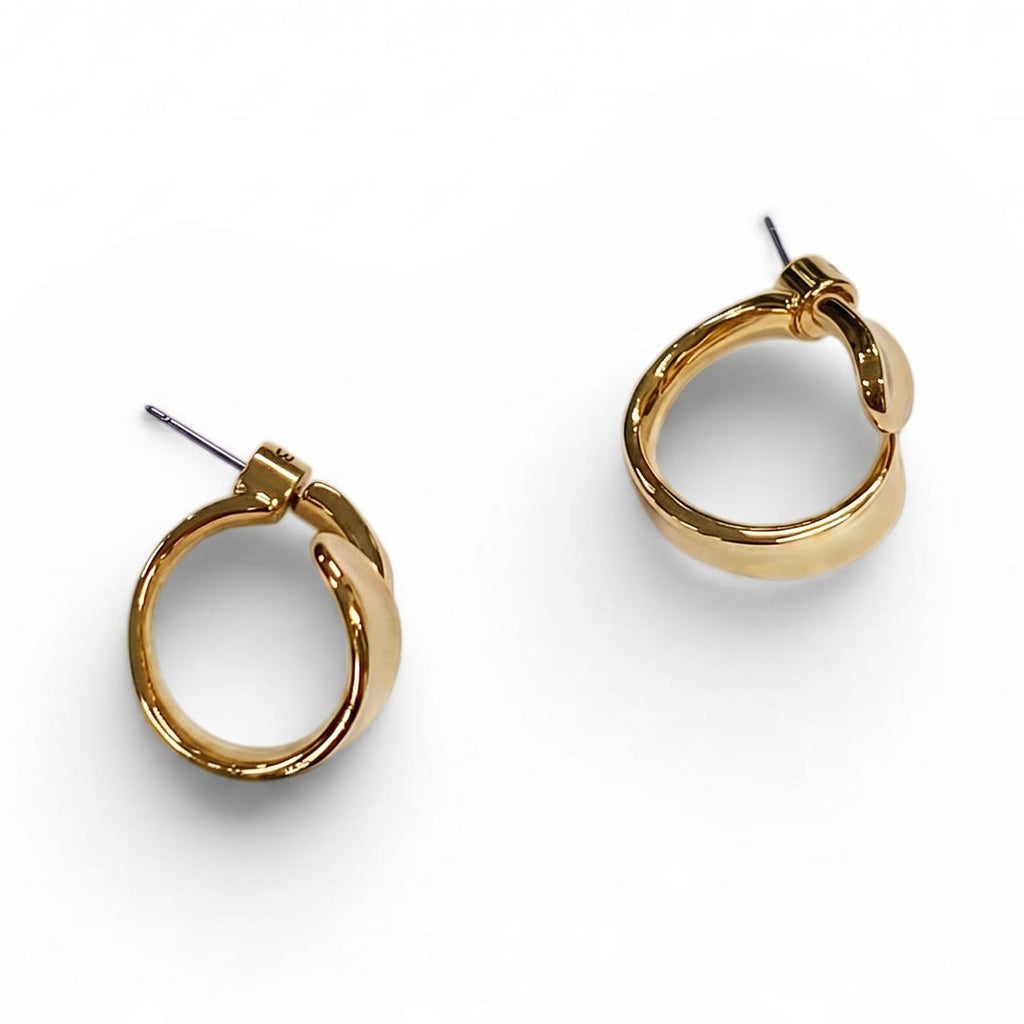 JENNY BIRD GOLD ABSTRACT HOOP EARRINGS