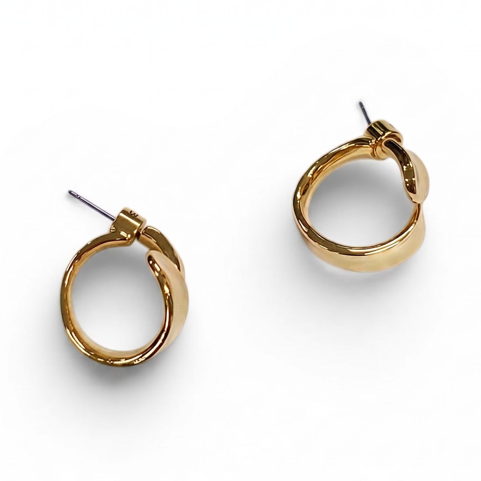 JENNY BIRD GOLD ABSTRACT HOOP EARRINGS