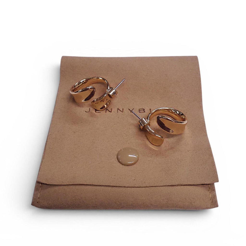 JENNY BIRD GOLD ABSTRACT HOOP EARRINGS