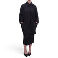 JIL SANDER BLACK WOOL COAT - SIZE 38