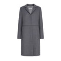 JIL SANDER GREY LONG COAT - SIZE 38