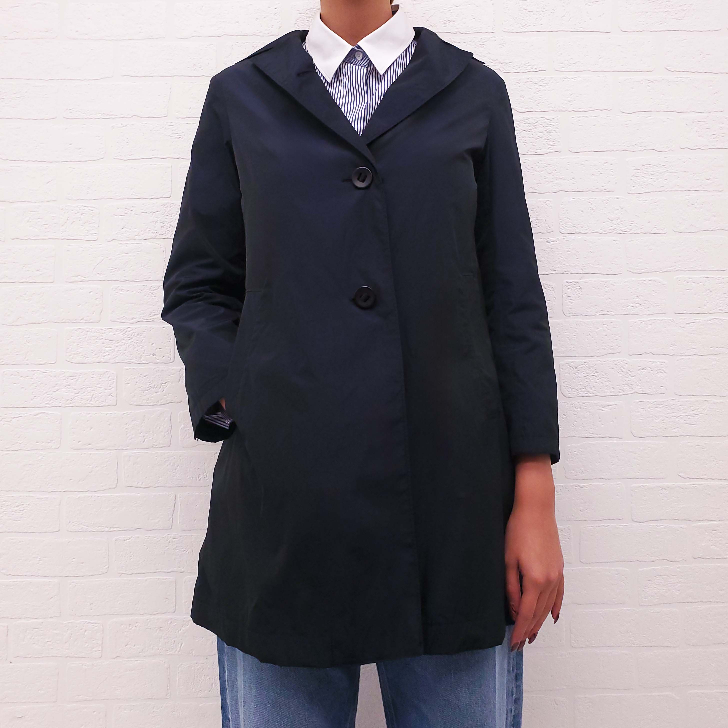 JIL SANDER NAVY TRENCH COAT - SIZE 36 – Rewind Couture