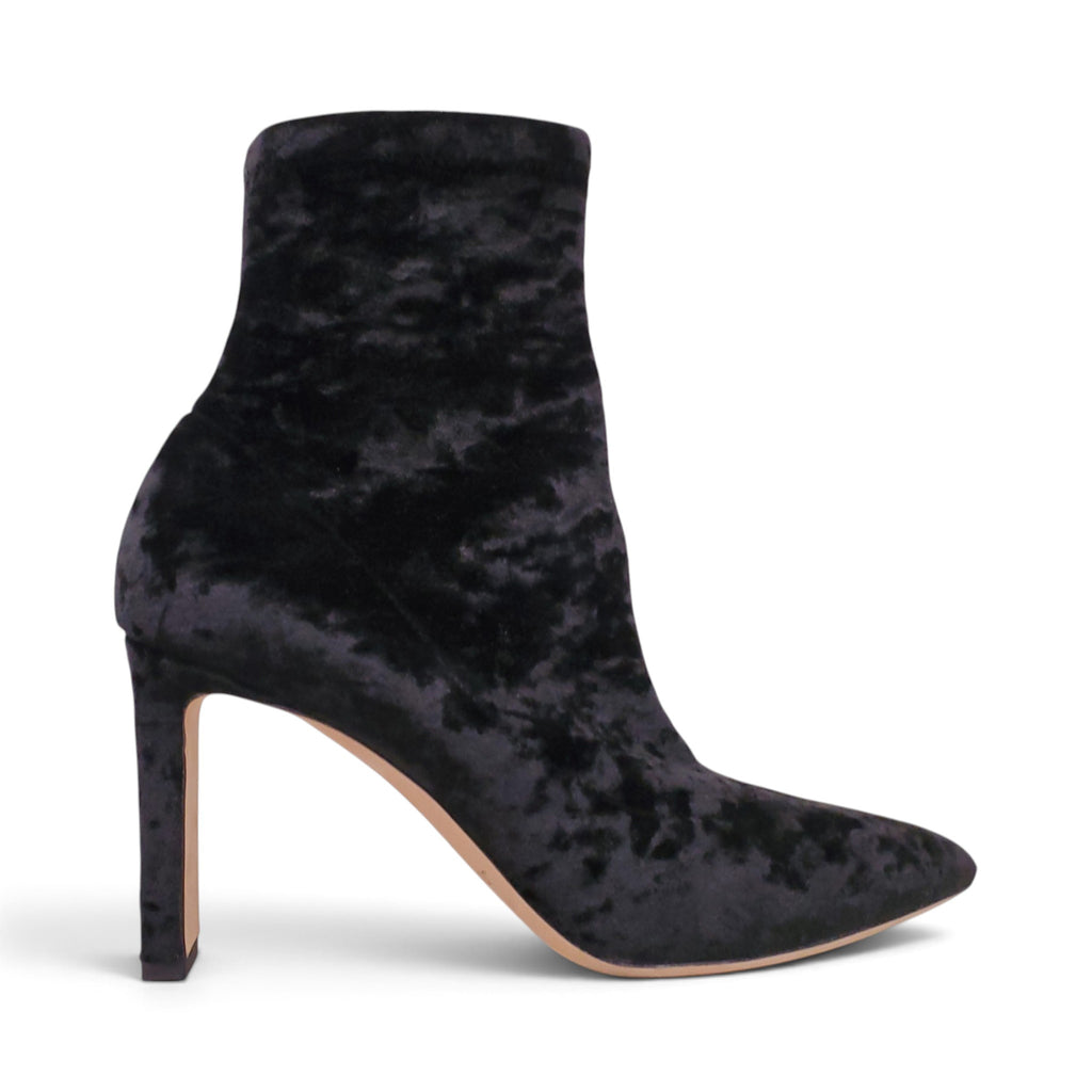 JIMMY CHOO BLACK VELVET BOOTIES - SIZE 38