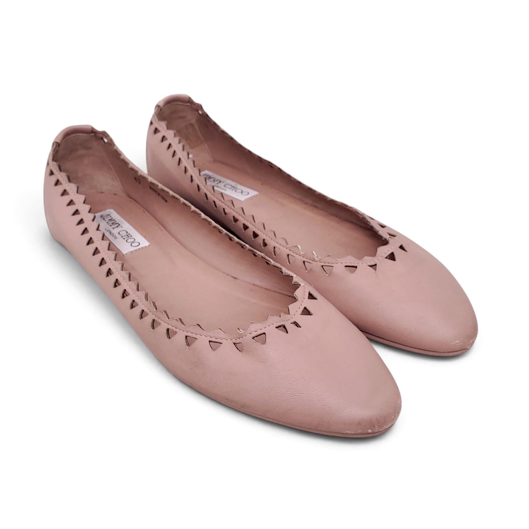 JIMMY CHOO BLUSH PINK FLATS - SIZE 40