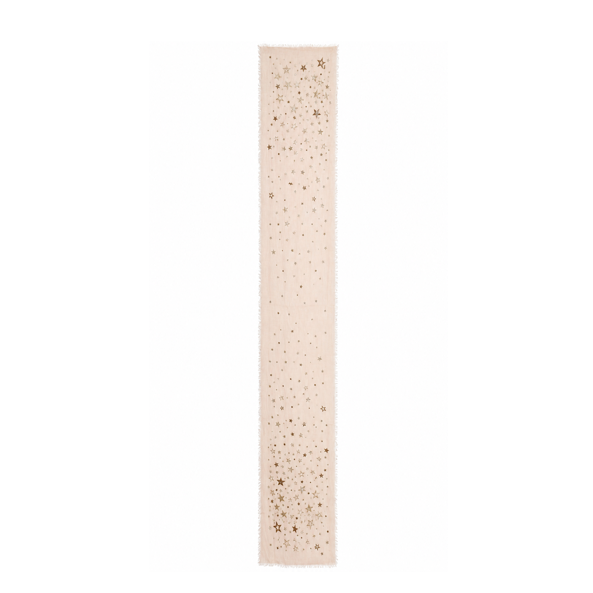 JIMMY CHOO FINE BLUSH PINK STAR METALLIC SCARF