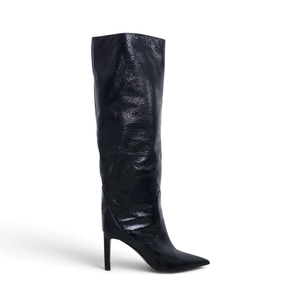 JIMMY CHOO PATENT LONG BOOTS - SIZE 38.5