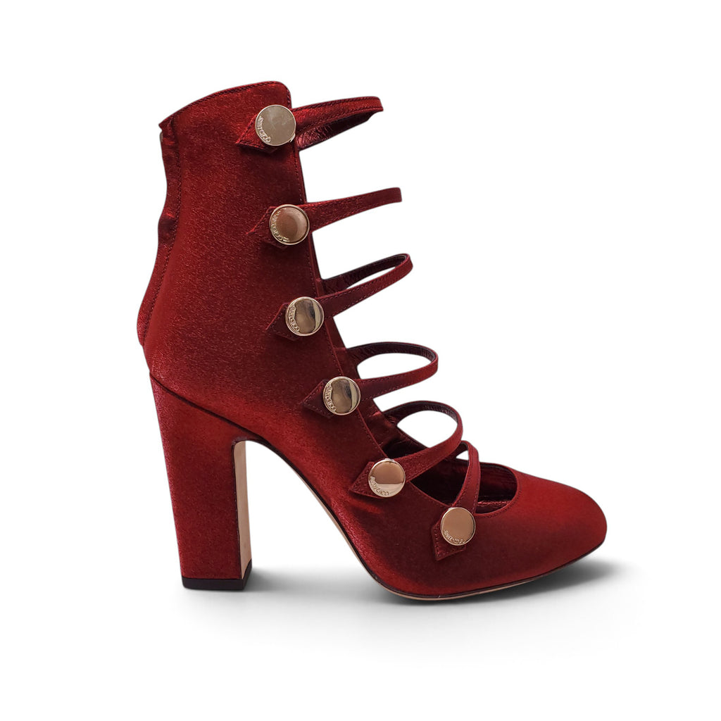 JIMMY CHOO RED BOOTIES - SIZE 35