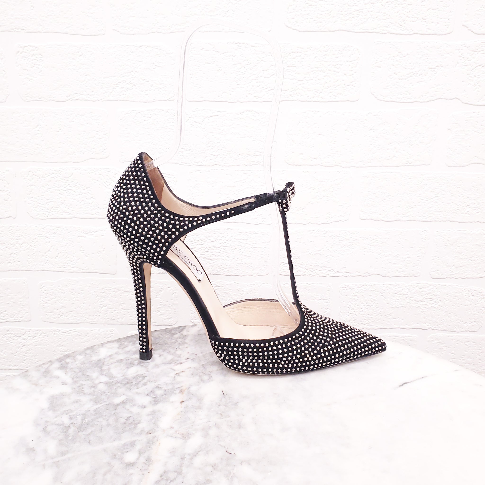 JIMMY CHOO STUDED HEELS SIZE 40 - Main Image