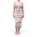 JONATHAN SIMKHAI TAUPE RIBBED CUTOUT DRESS - SIZE M