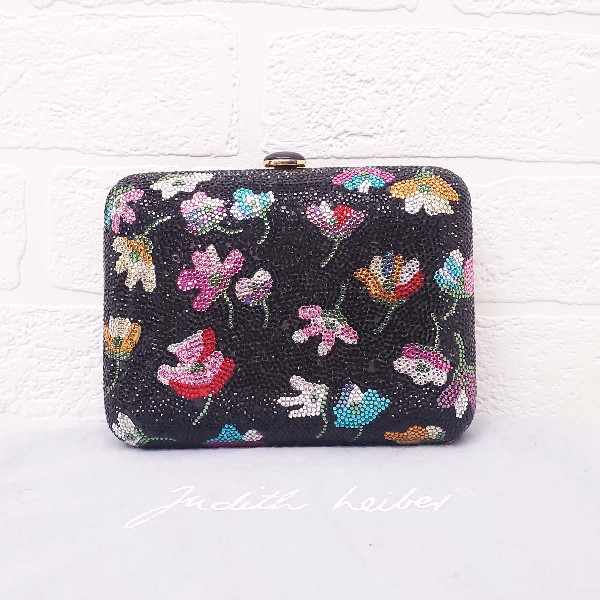 JUDITH LIEBER CRYSTAL FLORAL BAG