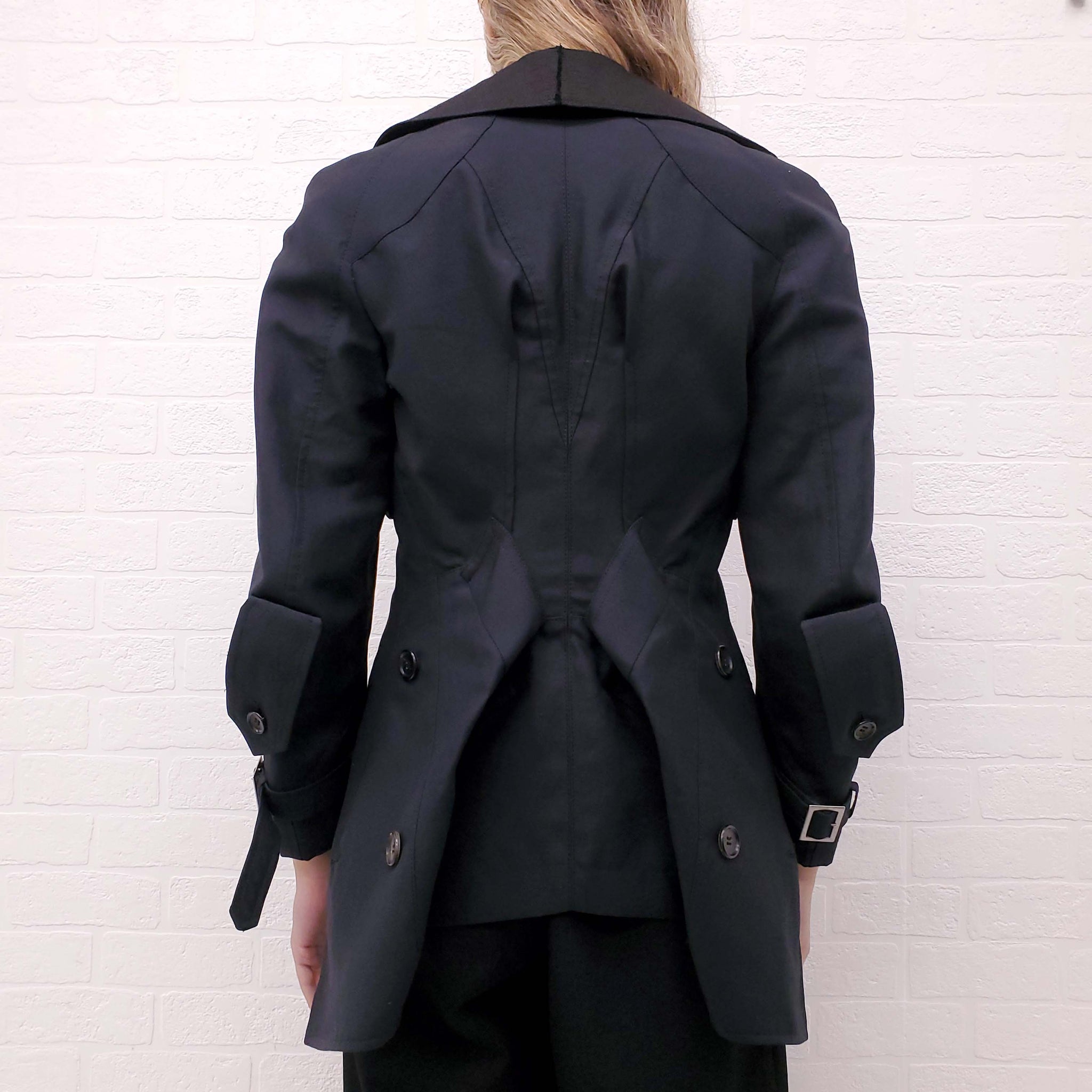 JUNYA WATANABE COMME des GARCONS トレンチ JUNYA WATANABE X COMME DES GARÇONS BLACK TRENCH COAT - SIZE