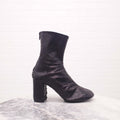 JUNYA WATANABE X COMMES DES GARÇONS BLACK SNAKESKIN EFFECT BOOTIES - SIZE M/US 9.5