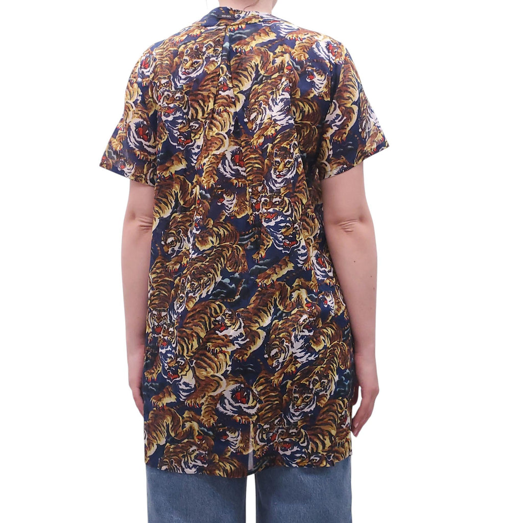 KENZO TIGER PATTERNED TUNIC TOP - SIZE M