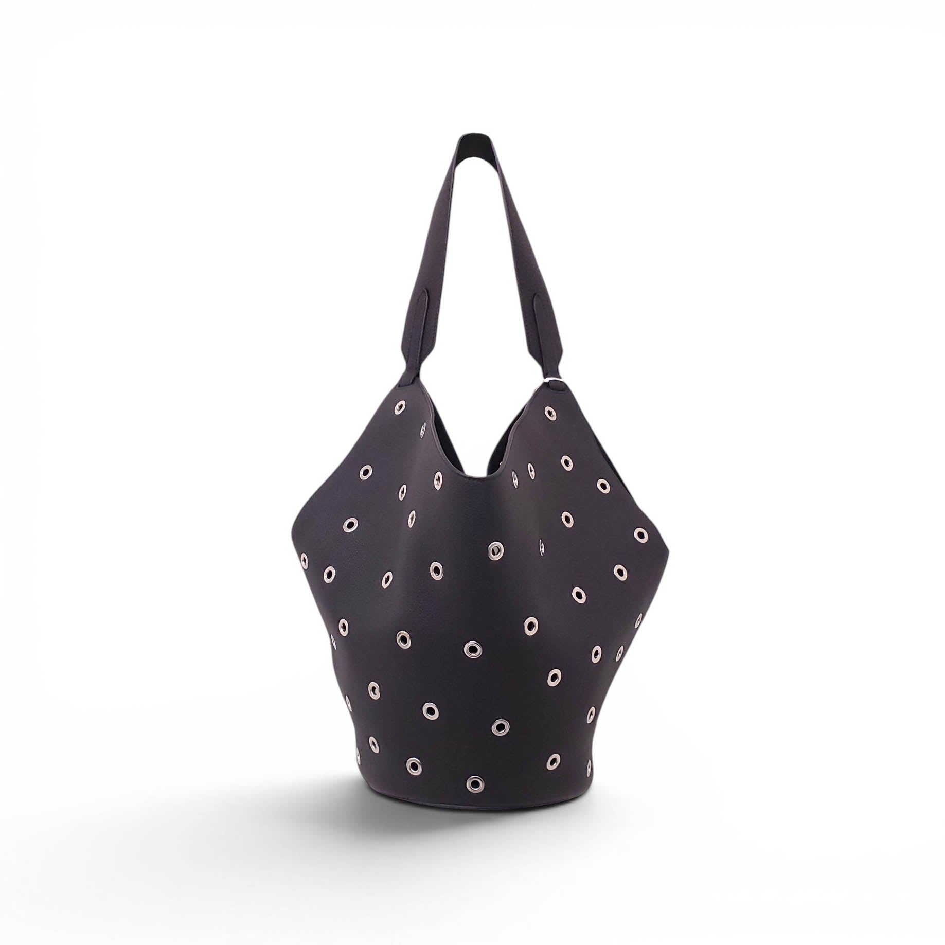KHAITE BLACK LOTUS SMALL TOTE BAG